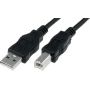 USB connection cable, type A - B M/M, 1.0m, USB 2.0 suitable, bl