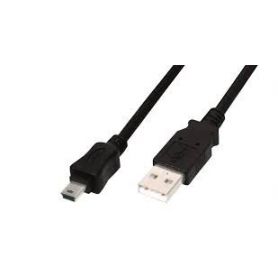 USB 2.0 connection cable, type A - mini B (5pin) M/M, 1.0m, USB 2.0 conform, UL, bl