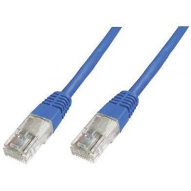CAT 5e U-UTP patch cable, Cu, PVC AWG 26/7, length 0.5 m, color blue