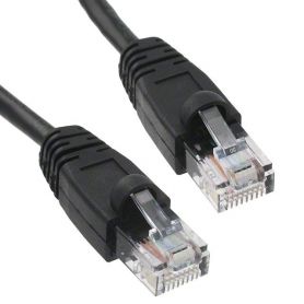 CAT 5e U-UTP patch cable, Cu, PVC AWG 26/7, length 0.5 m, color black