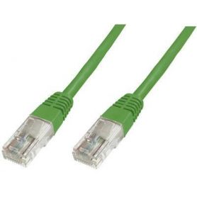CAT 5e U-UTP patch cable, Cu, PVC AWG 26/7, length 0.5 m, color green