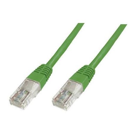 CAT 5e U-UTP patch cable, Cu, PVC AWG 26/7, length 0.5 m, color green