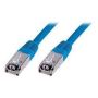CAT 5e SF-UTP patch cable, PVC AWG 26/7, length 0.5 m, color blue