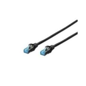 CAT 5e SF-UTP patch cable, PVC AWG 26/7, length 0.5 m, color black