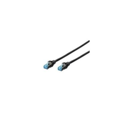 CAT 5e SF-UTP patch cable, PVC AWG 26/7, length 0.5 m, color black