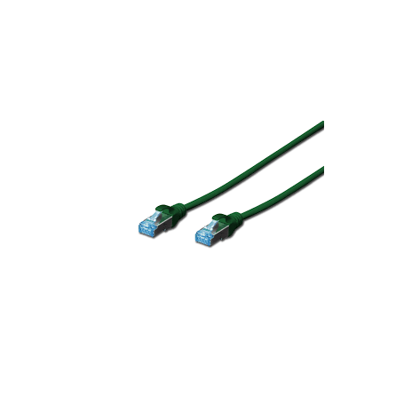 CAT 5e SF-UTP patch cable, PVC AWG 26/7, length 0.5 m, color green