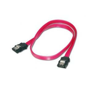 SATA connection cable, L-type, w/ latch F/F, 0.5m, straight, SATA II/III, re