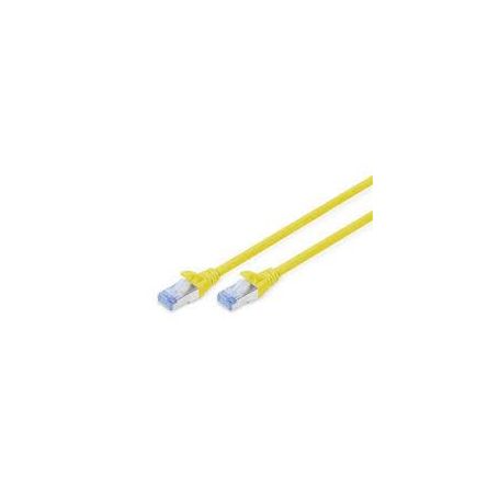 CAT 5e SF-UTP patch cable, Cu, PVC AWG 26/7, length 0.5 m, color yellow