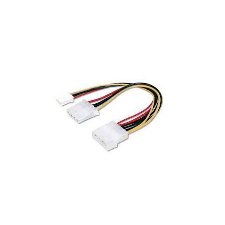 Internal Y-power supply cable 0.20m, IDE - IDE + floppy connector,