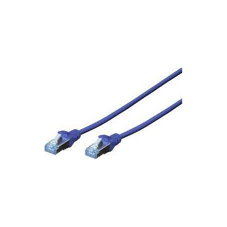 CAT 5e SF-UTP patch cable, Cu, PVC AWG 26/7, length 1 m, color blue
