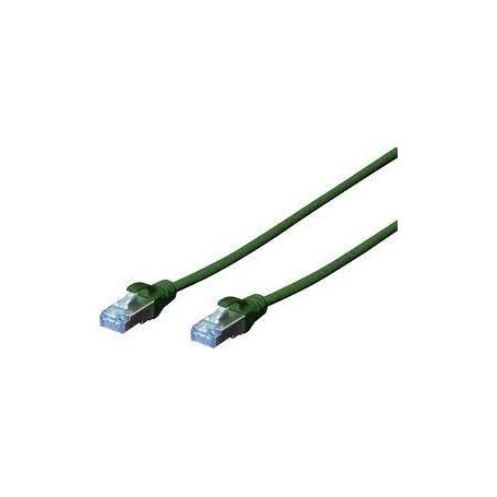CAT 5e SF-UTP patch cable, Cu, PVC AWG 26/7, length 1 m, color green