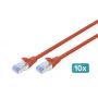 CAT 5e SF-UTP patch cable, Cu, PVC AWG 26/7, length 1 m, color red