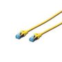 CAT 5e SF-UTP patch cable, Cu, PVC AWG 26/7, length 1 m, color yellow