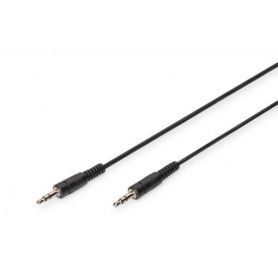 Audio connection cable, stereo 3.5mm 2.50m, CCS, 2x0.10/10, M/M black