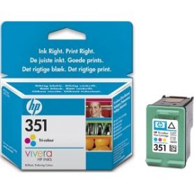 HP 351 Tri-colour Inkjet Print Cartridge with Vivera Inks - CB337EE-ABE