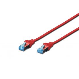 CAT 5e SF-UTP patch cable, PVC AWG 26/7, length 3 m, color red