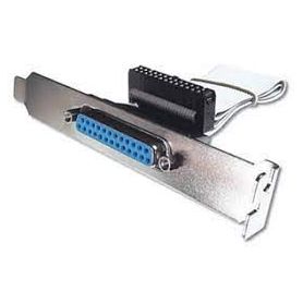 Printer Slot Bracket cable, D-Sub25 - IDC 26pin F/F, 0.25m, parallel/serial, be