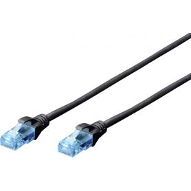 CAT 5e U-UTP patch cable, Cu, PVC AWG 26/7, length 3 m, color black