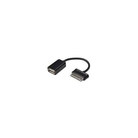 Samsung OTG adapter cable, Samsung 30pin - USB A M/F, 0.15m, , USB 2.0 compatible, bl