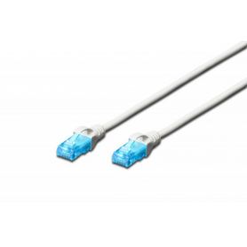 CAT 5e U-UTP flat patch cable, Cu, PVC AWG 30/7, length 3 m, color white