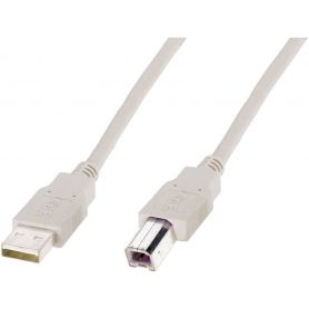 USB 2.0 connection cable, type A - B M/M, 5.0m, USB 2.0 conform, be
