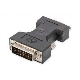 DVI adapter, DVI(24+5) - HD15 M/F, DVI-I dual link, bl
