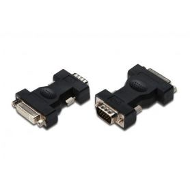 DVI adapter, DVI(24+5) - HD15 F/M, DVI-I dual link, bl