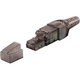 CAT 6 connector for field assembly, unshielded AWG 27/7 to 22/1, solid and stranded wire