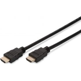 HDMI High Speed connection cable, type A M/M, 1.0m, w/Ethernet, Ultra HD 60p, gold, bl
