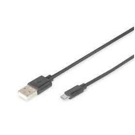 USB 2.0 connection cable, type A - micro B M/M, 1.8m, USB 2.0 compatible, bl