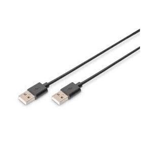 USB connection cable, type A M/M, 1.8m, USB 2.0 compatible, bl