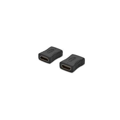 HDMI adapter, type A F/F, Full-HD, bl, gold
