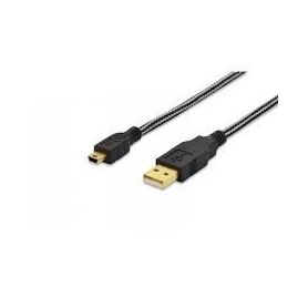 USB 2.0 connection cable, type A - micro B M/M, 1.8m, USB 2.0 conform, gold, bl
