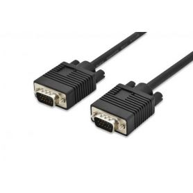 VGA Monitor connection cable, HD15 M/M, 1.8m, 3Coax/7C, 2xferrite, bl