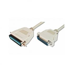 Printer connection cable, D-Sub25 - Cent36 M/M, 1.8m, parallel, snap-hoods, be