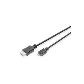 HDMI High Speed connection cable, type D - A M/M, 1.0m, w/Ethernet, Ultra HD 30p, gold, bl
