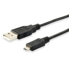 USB charger/data cable, USB A - micro B, colored M/M, 1.0m, High Speed, connectors reversible, gold, Nylon, rg
