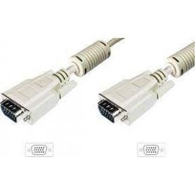 VGA Monitor connection cable, HD15 M/M, 1.8m, 3Coax/7C, 2xferrite, be