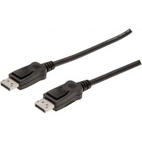 DisplayPort connection cable, DP M/M, 1.0m, w/interlock, Ultra HD 4K, bl