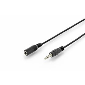 Audio extension cable, stereo 3.5mm M/F, 1.50m, 2x0.10/10, bl