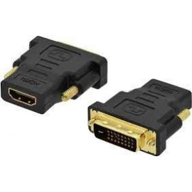 DVI Adapter, DVI(18+1) - HDMI type A M/F, DVI-D single link, Full HD bl, gold