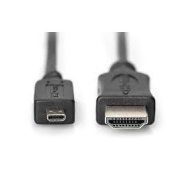 HDMI High Speed connection cable, type D - A M/M, 2.0m, w/Ethernet, Ultra HD 30p, gold, bl