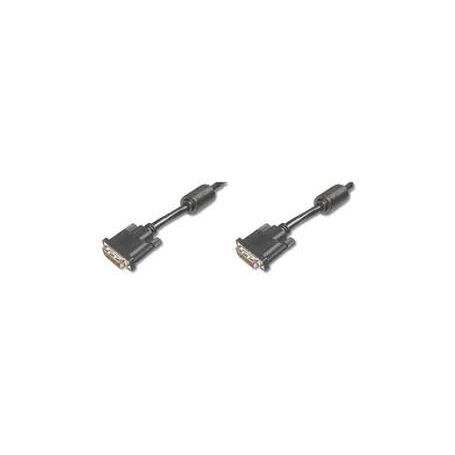 DVI adapter cable, DVI(24+5) - HD15, 2x ferrit M/M, 2.0m, DVI-I Dual Link, bl