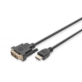 HDMI adapter cable, type A-DVI(18+1) M/M, 2.0m, Full HD, bl