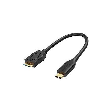 USB 2.0 adapter cable, OTG, type micro B - A M/F, 0.3m, High Speed, micro B reversible, gold, bl