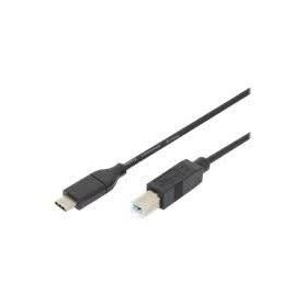 USB Type-C connection cable, type C to B M/M, 1.8m, 3A, 480MB 2.0 Version, bl