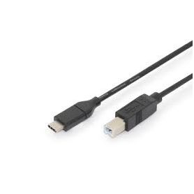 USB Type-C connection cable, type C to B M/M, 1.8m, 3A, 480MB, 2.0 Version, bl