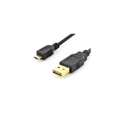 USB 2.0 connection cable, type A - mini B M/M, 1.8m, High Speed, type A reversible, gold, bl