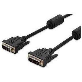 DVI connection cable, DVI(18+1), 2x ferrit M/M, 3.0m, DVI-D Single Link, bl
