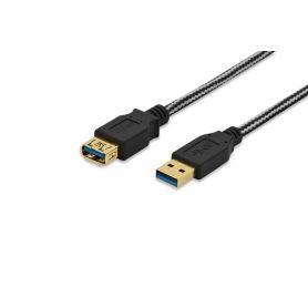 USB 3.0 extension cable, type A M/F, 3.0m, USB 3.0 comform, cotton, gold, bl